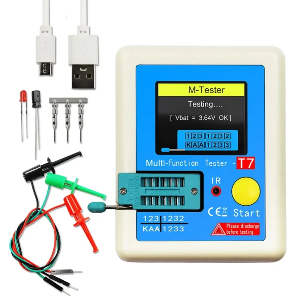 LCR-T7 New Transistor Tester TFT Diode Triode Capacitance Meter LCR ESR Meter NPN PNP MOSFET IR Multifunction Tester Multimeter - Image 2