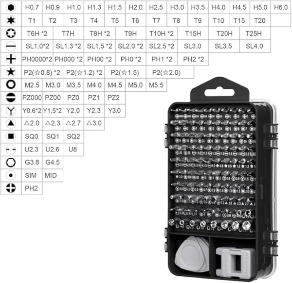 Precision Screwdriver Set, Small Screwdriver Set 116 in 1, Magnetic Electronic Screwdriver Set - Image 2