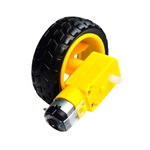 DC Electric geared TT Motor + wheel for small robotic car 3-6V