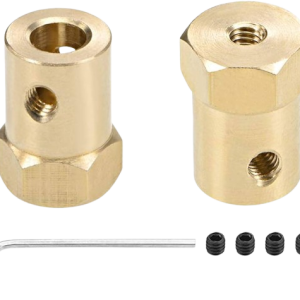 Hex Motor Shaft Coupler for Robotic Wheel (choose diameter)