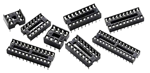 DIP ic sockets 6/8/14/16/18/20/24/28 pin (choose pin number)