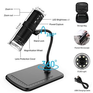 Wireless Digital Microscope 50X-1000X Magnification Portable Handheld USB Microscopes