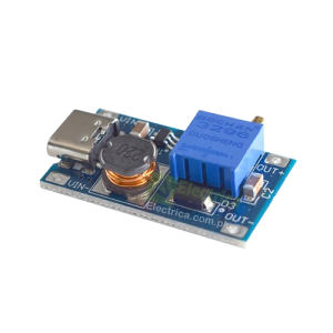 DC-DC Boster MT3608 3V~28Vdc Adjustable Step-Up Converter Module 2A Type C USB