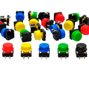 1pcs 12x12x7.3 mm tactile push button switch (assorted colour for the cap)