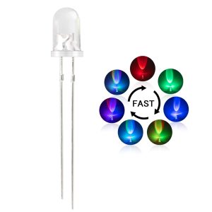 5mm clear LED, RGB Fast Flashing/ Slow flashing LED (Colors Changed Automatically)
